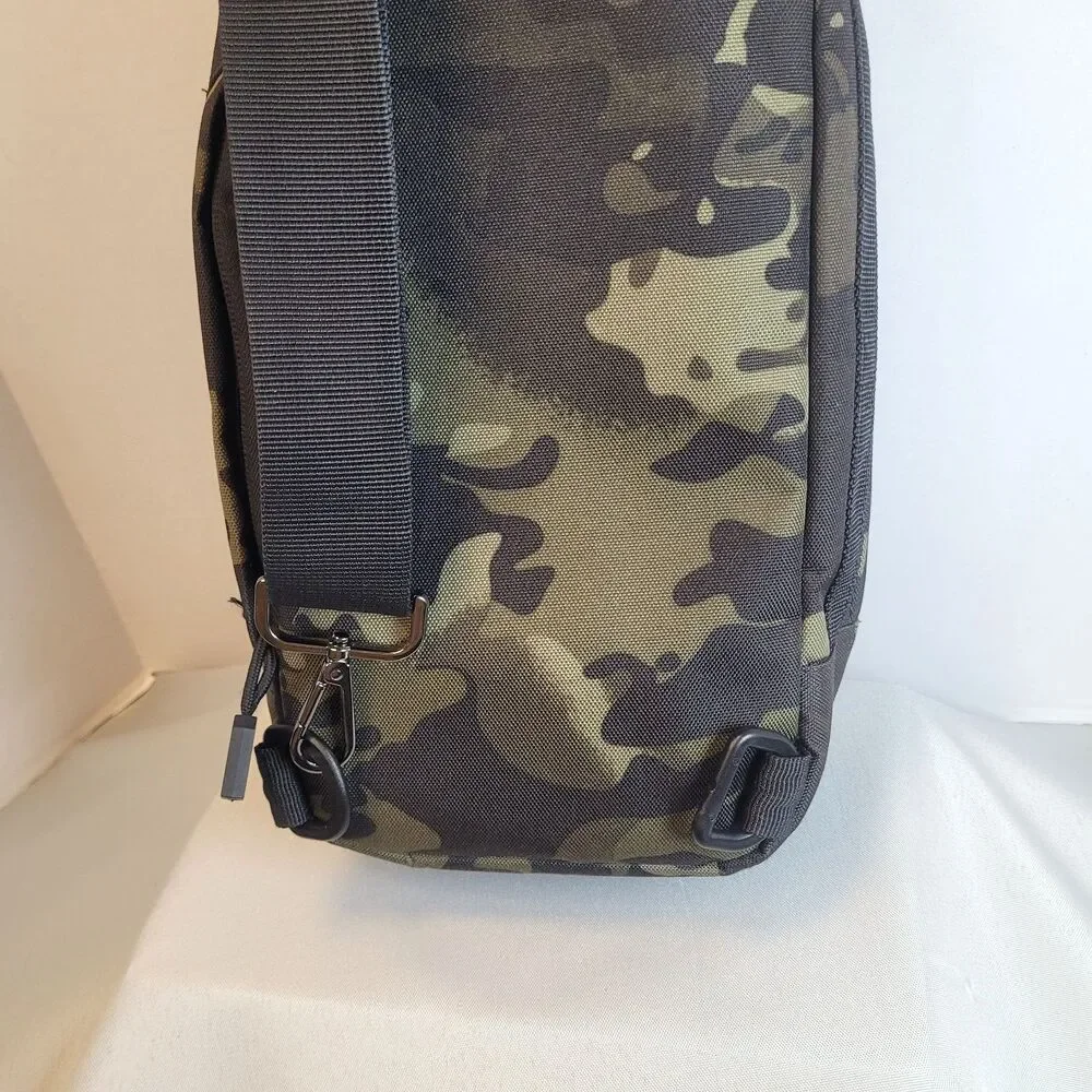 Highland Tactical Small Camo Crossbody Backpack Molle Webbing 4 Compartment